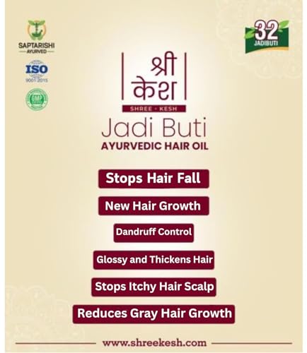 Shree-Kesh-Ayurvedic-Hair-Oil-Infused-with-32-ancient-herbs-100-herbal-hair-oil-Great-for-all-hair-types-men-and-women-410-ML-1386-fl-oz