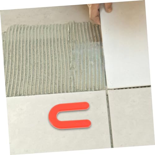Cale nivellement fer à cheval en PP rouge pour alignement précis de carrelage - 7