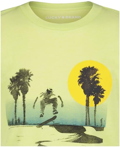 Image of Lucky Brand Boys' Short Sleeve Graphic Crew Neck T-Shirt, Soft, Comfortable, Relaxed Fit