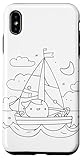 Segeln Cartoon Look Bootfahren Segelausbildung Hülle für iPhone XS Max