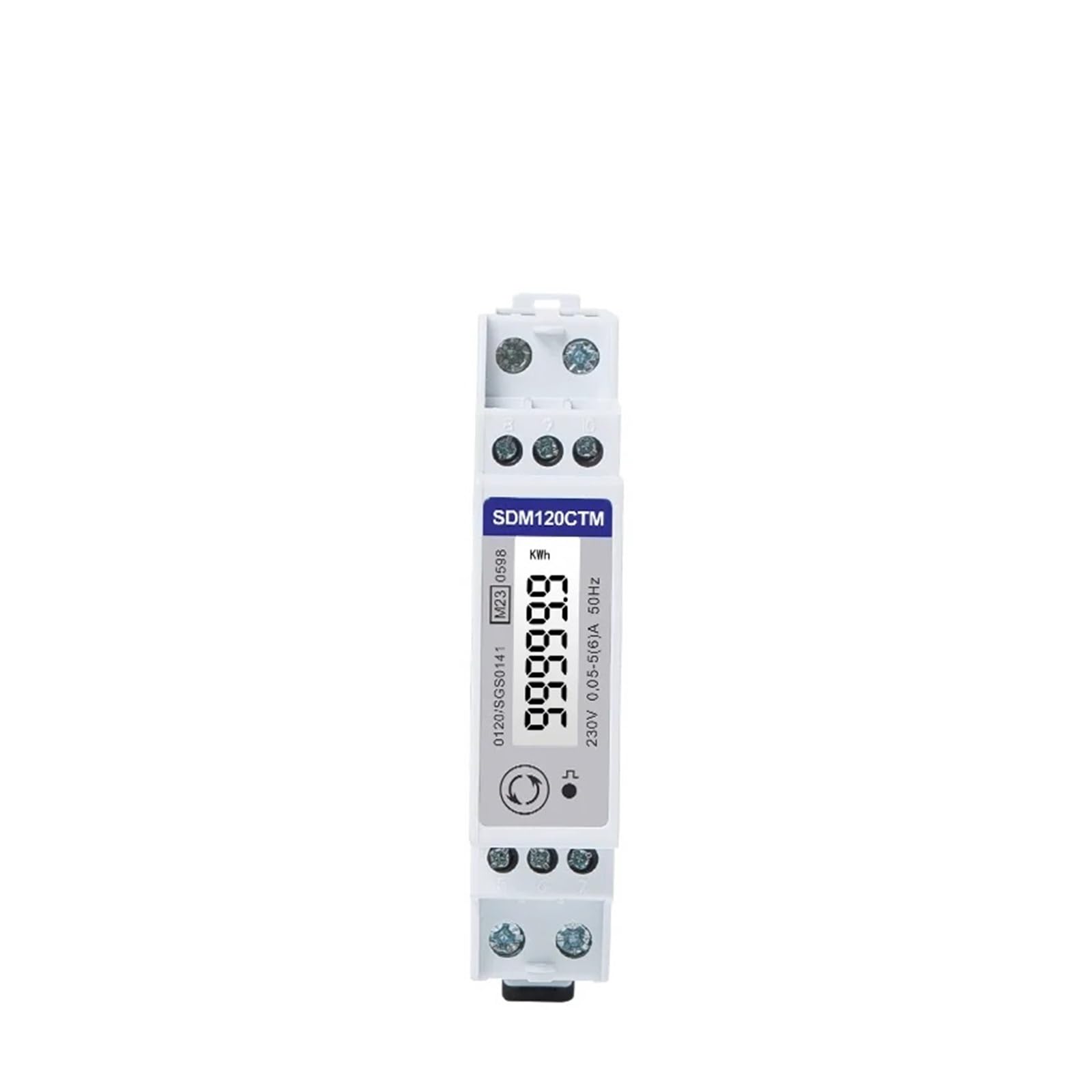 NURII SDM120CTM, 1 Fase, medidor de Potencia Modbus RS485, vatímetro, medidor de energía, medidor de energía de Carril DIN