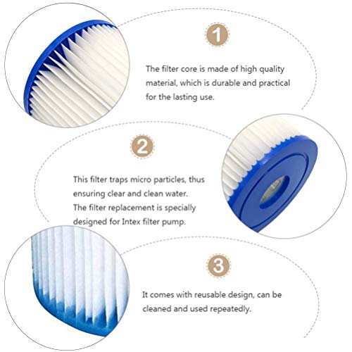 Filtro de piscina Yarnow para bomba de reposição para piscina e spa, filtro de piscina, núcleo para