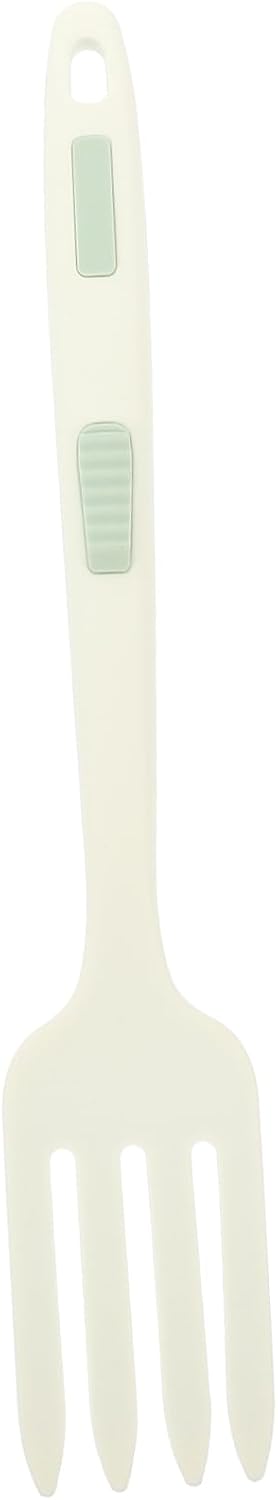 PRETYZOOM Silicone Cooking Fork for Pasta and Salad Kitchen Utensil Non-stick Food Fork Lightweight Daily Cooking Use