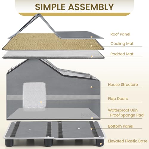 Outdoor Cat House Weatherproof Outside Cat House for Outdoor Feral Cats Insulated Cat Shel - image 7