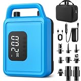 TURNRISE Pompa elettrica SUP 20 PSI Pompe ad aria con batteria ricaricabile da 15600 mAh Intelligente Inflazione/Deflazione Precisione fino a 0,01 bar Spegnimento automatico per tavole SUP kayak