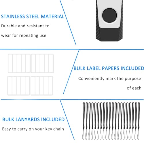 Clé USB 2.0 8 Go pour éviter la perte de documents avec cordon d'identification - 4