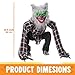 JOYIN 30” Halloween Outdoor Decorations Animatronics Werewolf, Animated Werewolf Groundbreaker Decor Outside, Squatting Werewolf Prop with Moving Arms & Light-Up Eyes, Yard Lawn Haunted House Decor