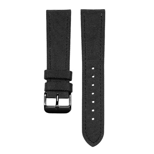 Chaînes de montre en nylon 20mm noir pour Maurice Lacroix Pontos Elegant