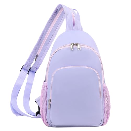 mygreen Sling Bag for Women, Sling Backpack Crossbody Convertible, Small Backpack Hiking Daypacks Water-resistant, Travel Shoulder Chest Bag for College Purple