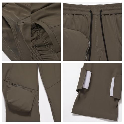 Men's Casual Loose Fit Y2K Cargo Pants Drawstring Vintage Hiking Joggers Sweatpants4