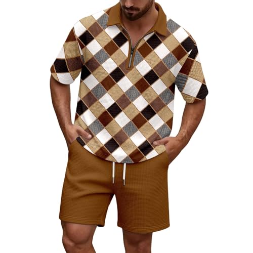 Ensemble short homme en maille légère décontracté pour l'été moderne et confortable
