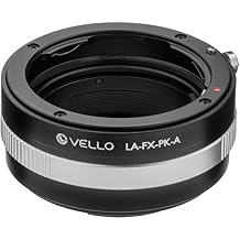 Vello Lens Adapter with Aperture Control Compatible with Pentax K Lens to Fujifilm X-Mount Camera