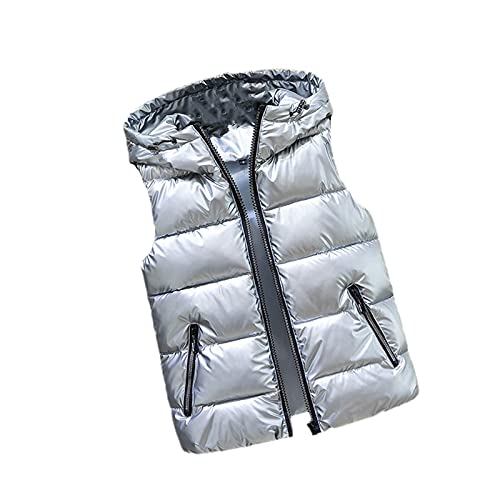 Yiqinyuan Autumn Winter Shiny Vest for Boy Waterproof Children Boy Sleeveless Jacket Kid Teenager Girls Waistcoat