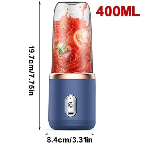 Image of Portable Blender Electric Juicers Fruit Mixers USB Rechargeable Smoothie Mini Personal Juicer 6 Blades 3Gears With 1500 Mah Rechargeable Battery-Smoothie Blender