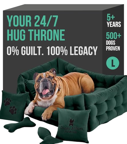 Luxury Dog Bed Chesterfield – Handcrafted Velvet Throne for Dogs