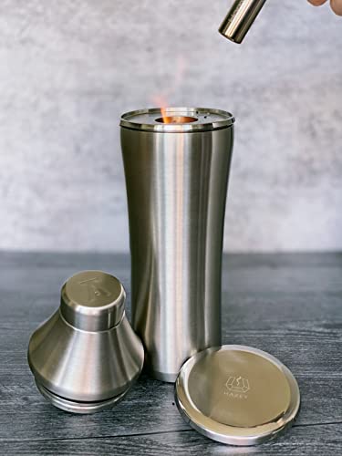 Gifts For Dad - Hazey Old Fashioned Cocktail Smoker With Luxury Gift Box, 4 Flavors Usa Wood Chips, Stainless-Steel Design Infuse Pure Aroma. Whiskey Gifts For Him/Father/Husband/Christmas. (Dishwasher Safe) #TOP7