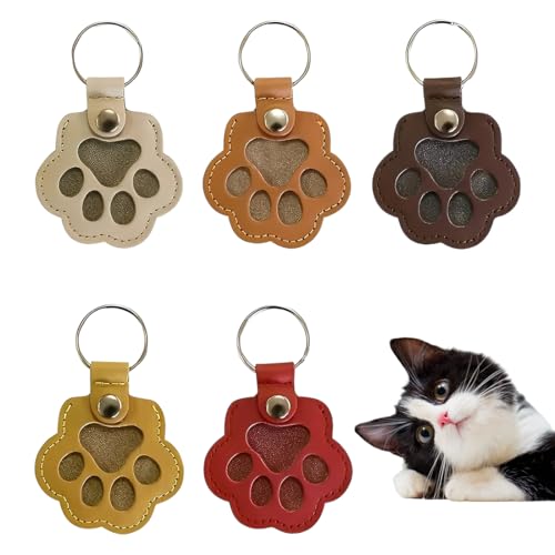 LQUYTA Llaveros para Guardar Pelo De Mascota, 5 llaveros recogedor de pelo, Bolsa de Almacenamiento para Recoger Pelo De Gato y Perro, accesorio para perros y gatos