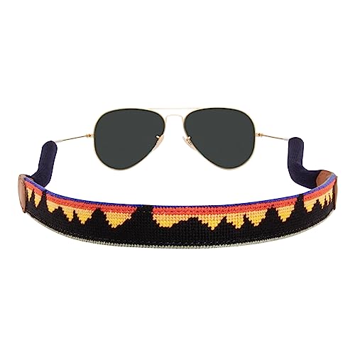 Image of Leather Hand-Stitched Needlepoint Sunglass Strap Retainer
