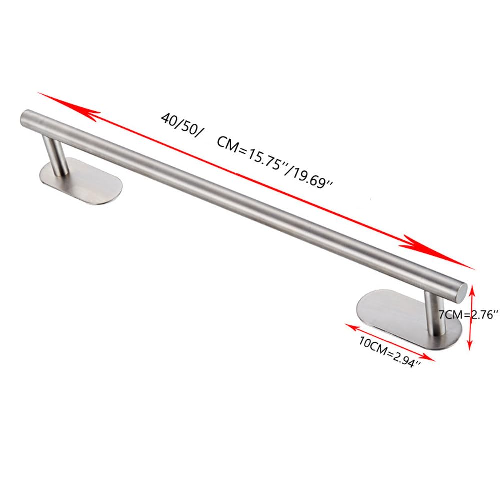 VVW&LIU Portasciugamani da Bagno in Acciaio Inox da 40 cm e 50 cm, Autoadesivo, da Parete, per Bagno, Balcone.