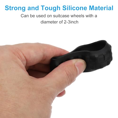 Luggage Wheels Cover, 8 Pack Silicone Carry on Suitcase Wheel Covers for Most 8-Spinner Wheels Luggage Sets, Black4