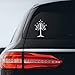 Bargain Max Decals - LOTR Tree of Gondor Sticker Decal Notebook Car Laptop 7" (White)