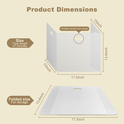 image for LARREEDE Privacy Shields 2 Pack Durable Easy Carry Plastic Desk Divide