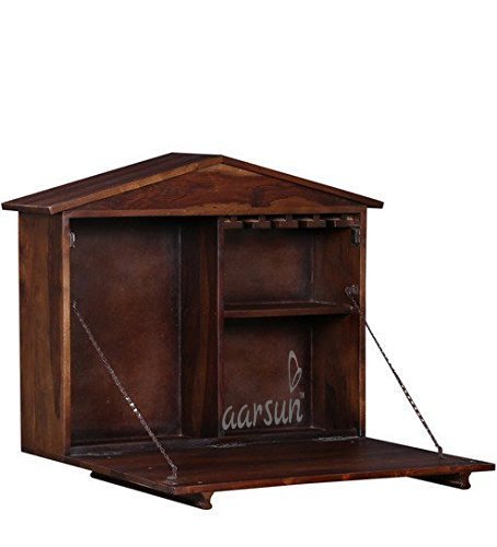 Aarsun Woods Wooden Bar Cabinet | Bar Furniture | Wine Rack | Wine Cabinet | Home Bar Furniture | Liquor Cabinet
