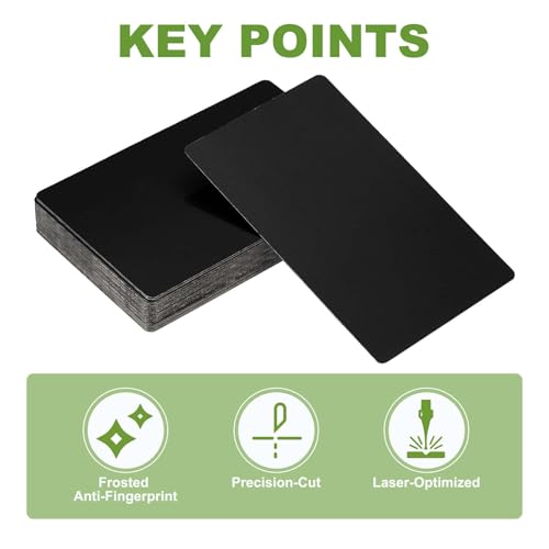 Cartes de visite vierges en aluminium pour impression de nom durable