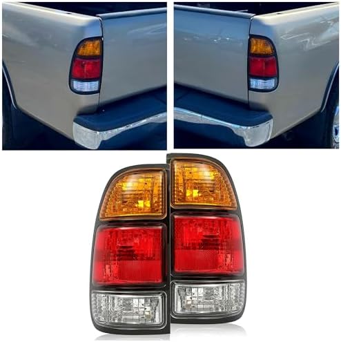 Pair Of Black Housing Clear Lens Taillights For 2000-2006 Toyota Tundra Regular Cab & Access Cab | Eagle Eyes Brand