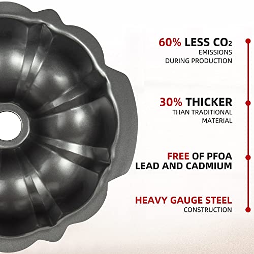 Fluted Tube Cake Pans For Baking, Non-Stick Bakeware For Bavarois, Brownie, Jello, Flan, Meatloaf #TOP4