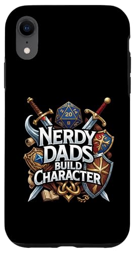 Nerdy Dads Build Character Funny RPG Dice Tabletop Gamer �X�}�z�P�[�X iPhone XR �p