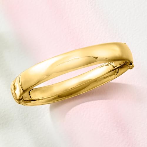 Ross-Simons 12mm 18kt Gold Over Sterling Bangle Bracelet3