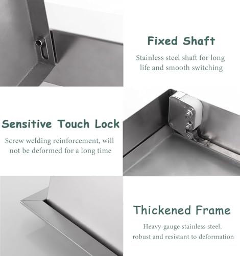 304 Stainless Steel Outdoor Kitchen Access Door, BBQ Access Panel with Handle, Attic Wall Access Cover Plate (26x30in/66x76cm) - Durable, Weather-Resistant Design