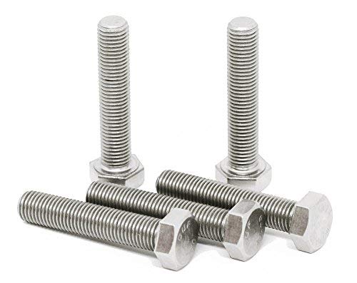 Image of (5pcs) BelMetric M8X1.0X40 A2-70 Stainlesss Steel Metric Fine Threaded Hex Tap Bolts DIN 961 for Automobiles, Motorcycles and Watercraft BR8X1.0X40SS
