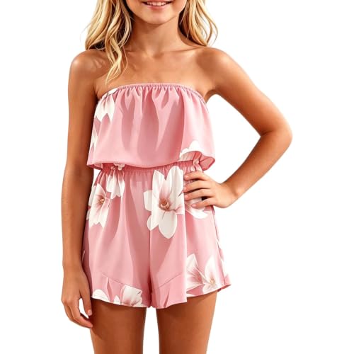 Tops bandeau para niñas en pack doble con bolsillos desmontables para ropa de verano casual 2