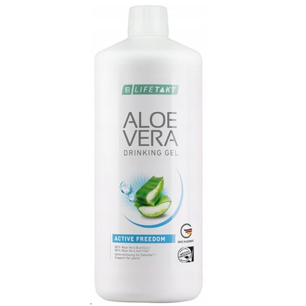 ALOE VERA GEL BEBIBLE FREEDOM, DRINKING GEL ACTIVE FREEDOM, 1000 Ml. Bebida, Jugo, Zumo, Sin Pasteurizar, Sin Edulcorantes, Ayuda a la Salud Gastrointestinal, Sistema Inmunitario y ante la Fatiga