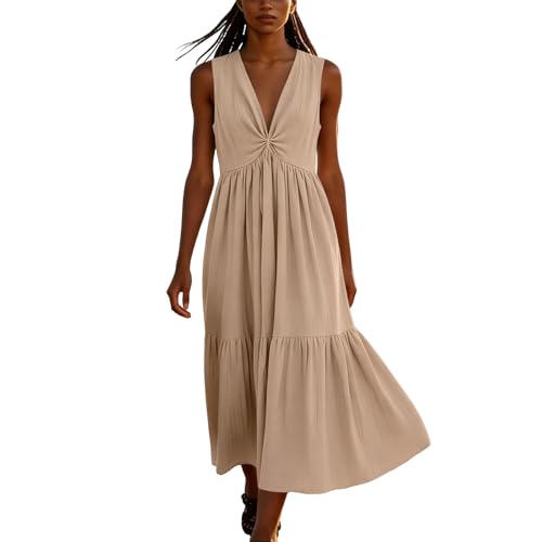 Vestido de verano en lino ligero ideal para playa y tiempo libre