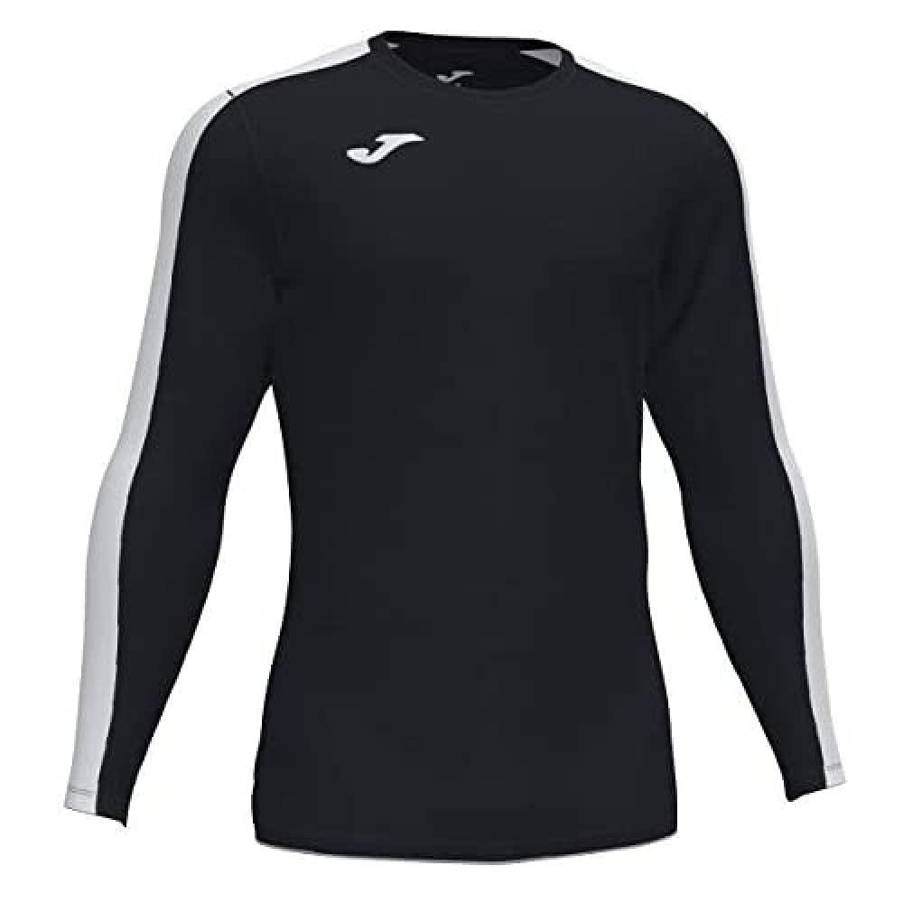 Joma Academy T-shirt Game Long Sleeve,Children, boys, 101658.102, Black-White, 4XS-3XS
