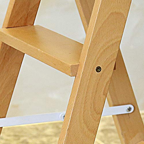 Escalera de espina de pescado LUNEZY para alcanzar estantes altos y decorar el salón con estilo 8