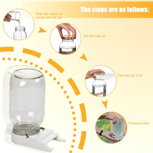PUERDEAN 2 Pack Bee Entry Feeders, Bee Hive Feeders, Suitable for Feeding Honey Syrup or Drinking Water to Bees, Easy to Install Beekeeping Equipment. - Thumbnail 6