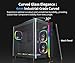 MONTECH King 95 PRO Dual-Chamber ATX Mid-Tower PC Gaming Case, High-Airflow, Toolless Panels, Sturdy Curved Tempered Glass Front, Six ARGB PWM Fan Pre-Installed with Fan Hub, King 95 PRO Black US