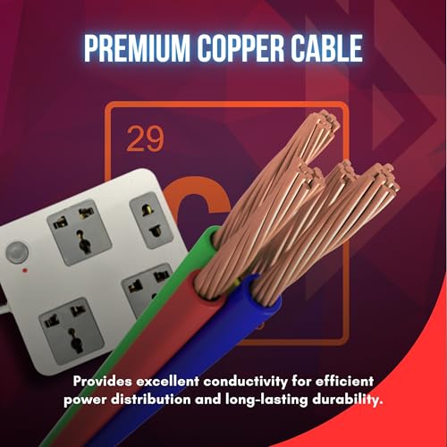 Image of Surge Pro - 3-Socket Power Strip with Surge Protection & Copper Cable (1.5m, ABS Body, Reset Switch, 1-Year Warranty)