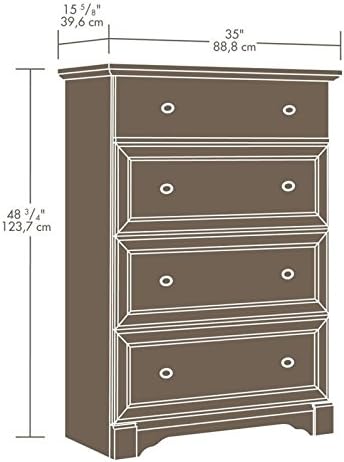 Sauder Palladia 4-Drawer Chest, Select Cherry finish