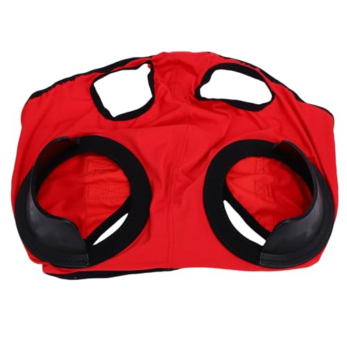 Naroote Cubierta para Ojos de Caballo, Velo Intermitente Rojo de Alta Elasticidad para Competición y Entrenamiento, Capucha Transpirable a Prueba de, 1 Unidad