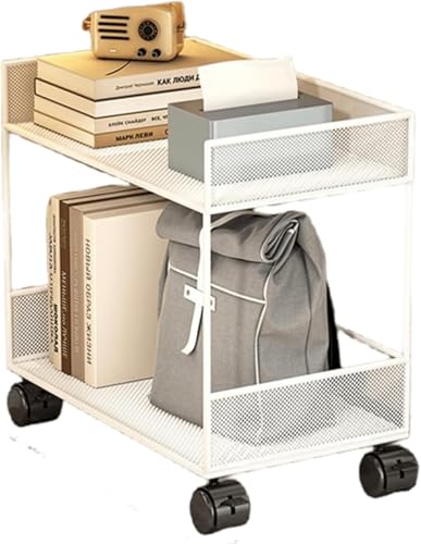 キャスター付きのおしゃれなナチュラル本棚 2段 キャスター付き 本棚 2