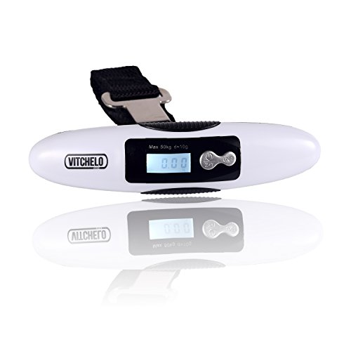 110 lb Capacity Portable Digital Luggage Scale with LCD Backlight