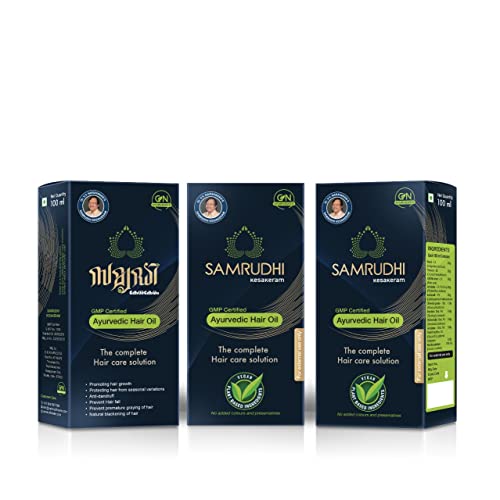 Image of Samrudhi Kesakeram Ayurvedic Hair Oil The Complete Hair Care Solution 100ml (Pack of 3)