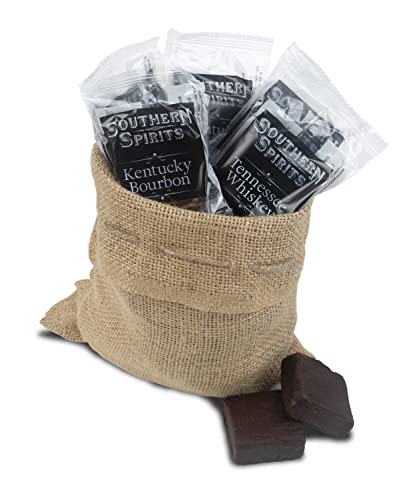Kettle Creek Snacks Southern Spirits Sampler - Tennessee Whiskey Fudge & Kentucky Bourbon Fudge (Non-Alcoholic) 12 - 2 Oz. Individually Wrapped Servings (6 each)