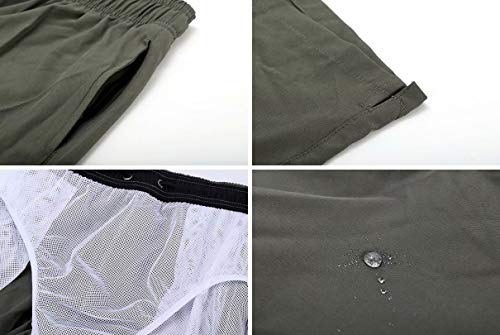 Image of Tyhengta Men's Swim Trunks Quick Dry Beach Shorts with Zipper Pockets and Mesh Lining