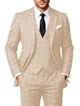 Solovedress – Solovedress Anzüge für Herren 3 Teilig Klassischer Karierter